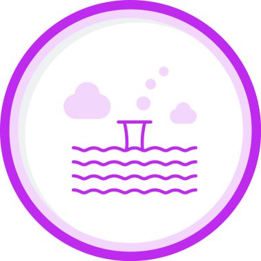 Dalış. Web simgesi basit illüstrasyon