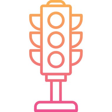 Trafik ışığı. Web simgesi basit illüstrasyon