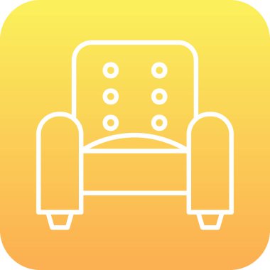 Kol Koltuğu Web simgesi basit illüstrasyon