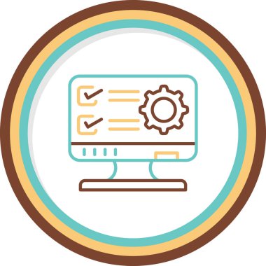 Simgeyi ayarlamanın vektör illüstrasyonu 