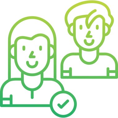 İş Arkadaşları simgesinin vektör illüstrasyonu