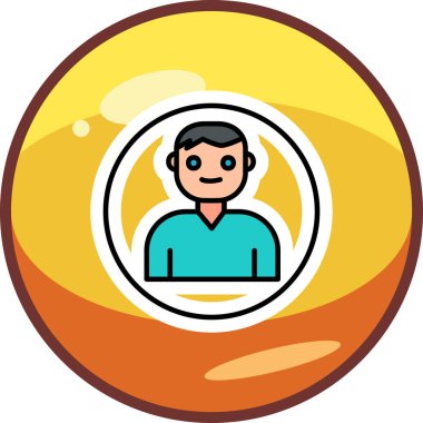 Kullanıcı Hesabı web simgesi basit illüstrasyon