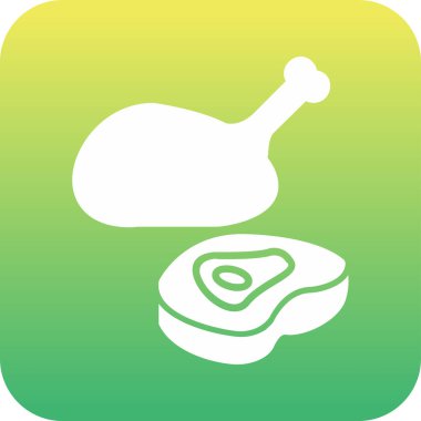 tavuk eti, ağ basit illüstrasyon