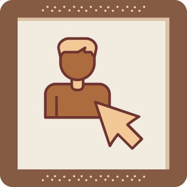 Seçili web simgesi vektör illüstrasyonu