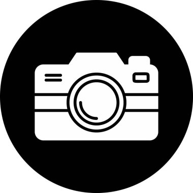 Fotoğraf makinesi simgesi, vektör illüstrasyonu. düz tasarım biçimi              