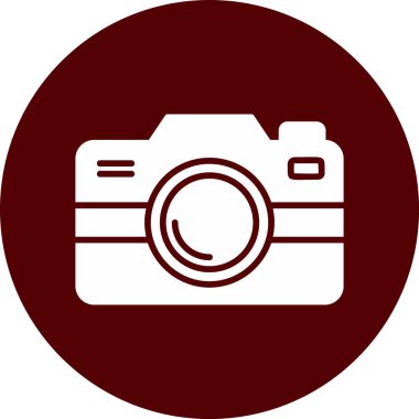 Fotoğraf makinesi simgesi, vektör illüstrasyonu. düz tasarım biçimi              