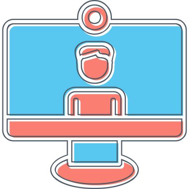 Video Arama simgesi, düz tasarım