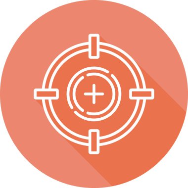 Crosshair simgesi, vektör illüstrasyonu basit tasarım