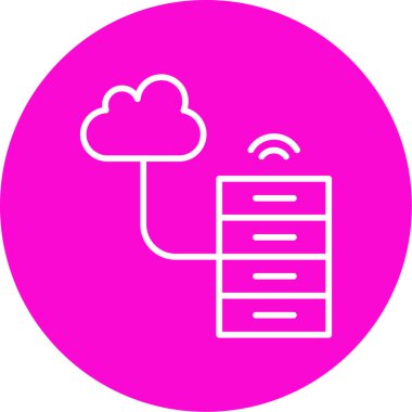 Büyük Veri vektör simgesi, basit illüstrasyon                  