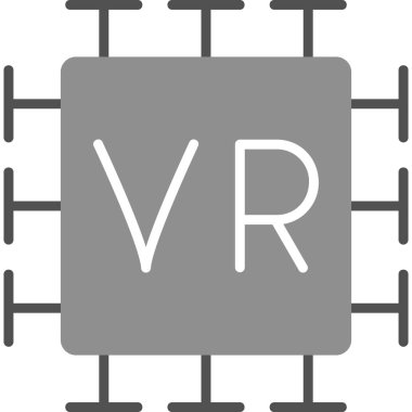 sanal gerçeklik simgesi, basit tasarım 