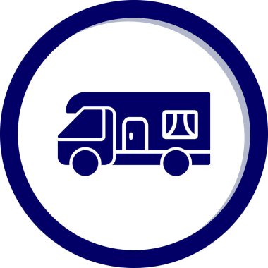 karavan web simgesi basit illüstrasyon