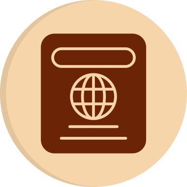 Modern Pasaport Kontrol simgesinin vektör çizimi           