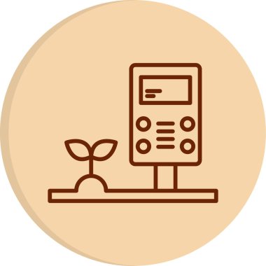 Termostat simgesi, vektör illüstrasyonu basit tasarım