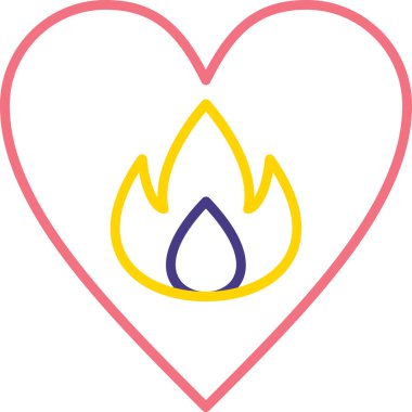 Tutku web simgesi basit illüstrasyon