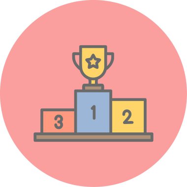 Kazanan kupa ikonu. özet çizimi 