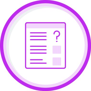 Quiz web simgesi vektör illüstrasyonu