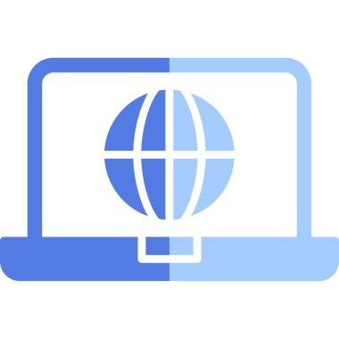 dizüstü bilgisayar simgesi, vektör illüstrasyonu basit tasarım