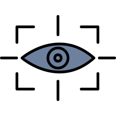 vizyon web simgesi, vektör illüstrasyonu 
