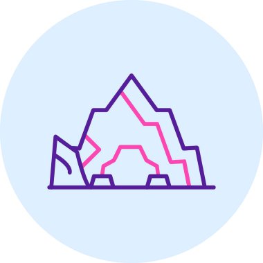 mağara ikonu vektör illüstrasyonu