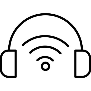 Çevrimiçi Podcast ikon vektör çizimi