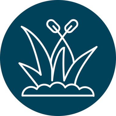 Çimen ağ ikonu vektör illüstrasyonu