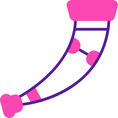 Boynuz. Web simgesi basit illüstrasyon