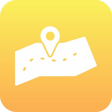 harita simgesinin vektör illüstrasyonu 