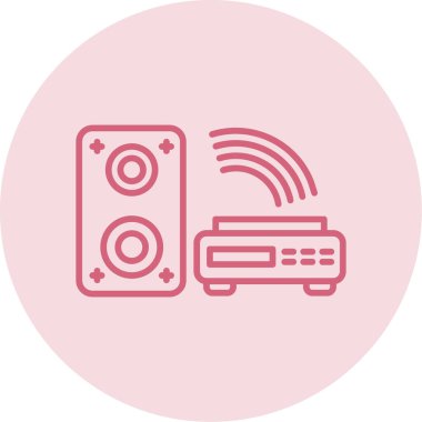 müzik çalar simgesi, vektör illüstrasyonu basit tasarım