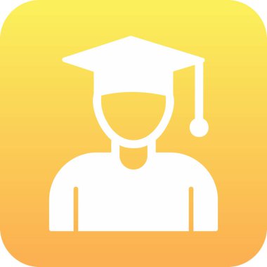 Öğrenci. Web simgesi basit illüstrasyon 