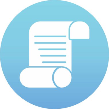 Kağıt parşömen. Web simgesi basit illüstrasyon                