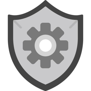 vites işaretli kalkan, vektör çizimi basit tasarım