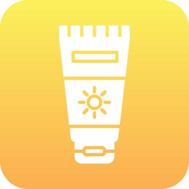 Güneş kremi simge vektör çizim.