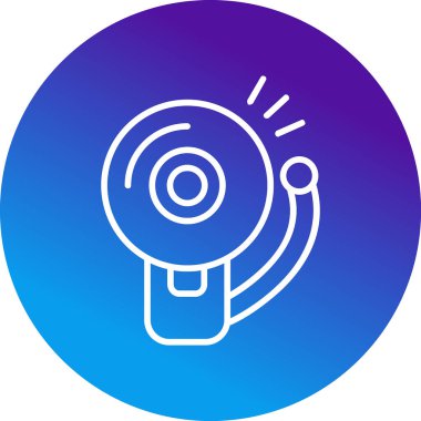 Yangın Alarmı simgesinin vektör çizimi         