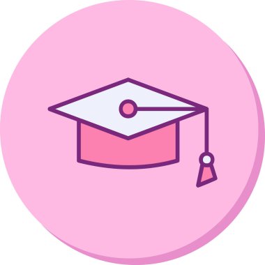 Mortarboard web simgesi basit illüstrasyon
