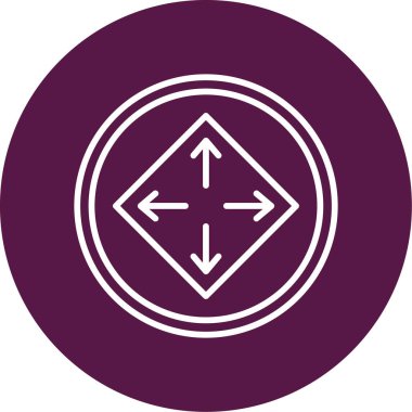 yaylı ok işareti. Web simgesi vektör illüstrasyonu