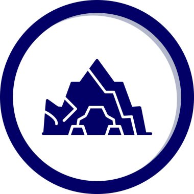 mağara ikonu vektör illüstrasyonu