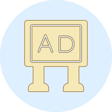 Poster ağ simgesi, vektör illüstrasyonu