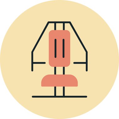 Chest Press makine simgesinin vektör illüstrasyonu