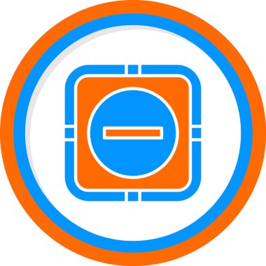 Eksi İşaret Ağı simgesi, vektör illüstrasyonu