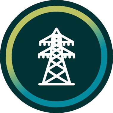 elektrik kulesi simgesi, vektör illüstrasyonu