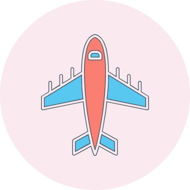 Uçak. Web simgesi basit illüstrasyon 