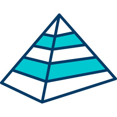 Piramit ağ simgesi vektör illüstrasyonu