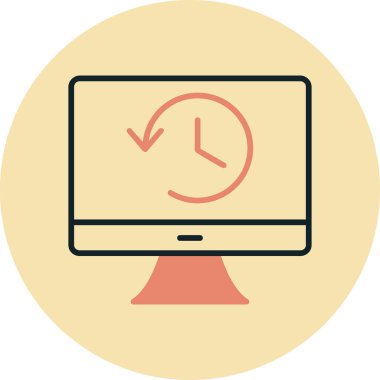 Tarih web simgesi. Basit resimleme