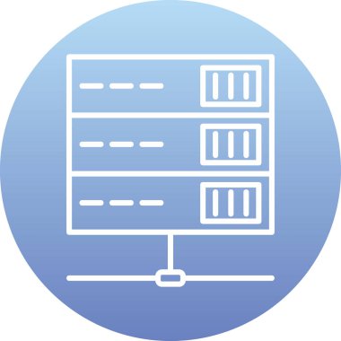 bilgisayar sunucu simgesi, vektör illüstrasyonu basit tasarım