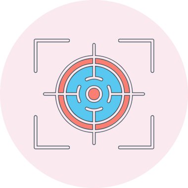 Hedef. Web simgesi basit illüstrasyon