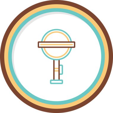 Yer altı işareti web simgesi, vektör illüstrasyonu