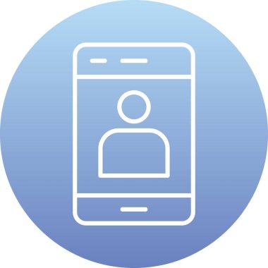 Mobil Kullanıcı simgesinin vektör çizimi