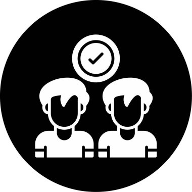 İş adamları simge vektör illüstrasyonuyla tanışıyor