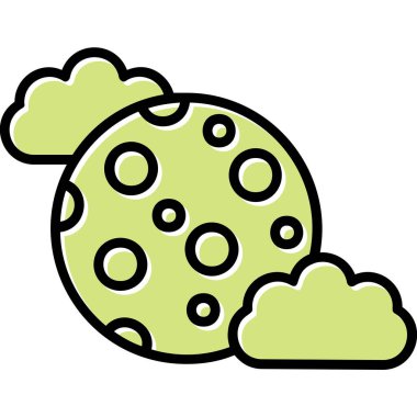 Dolunay simgesi, vektör illüstrasyonu