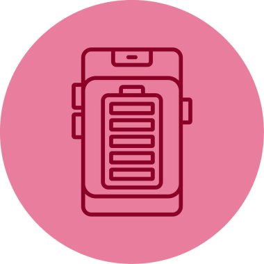 Tam mobil pil vektör çizimi